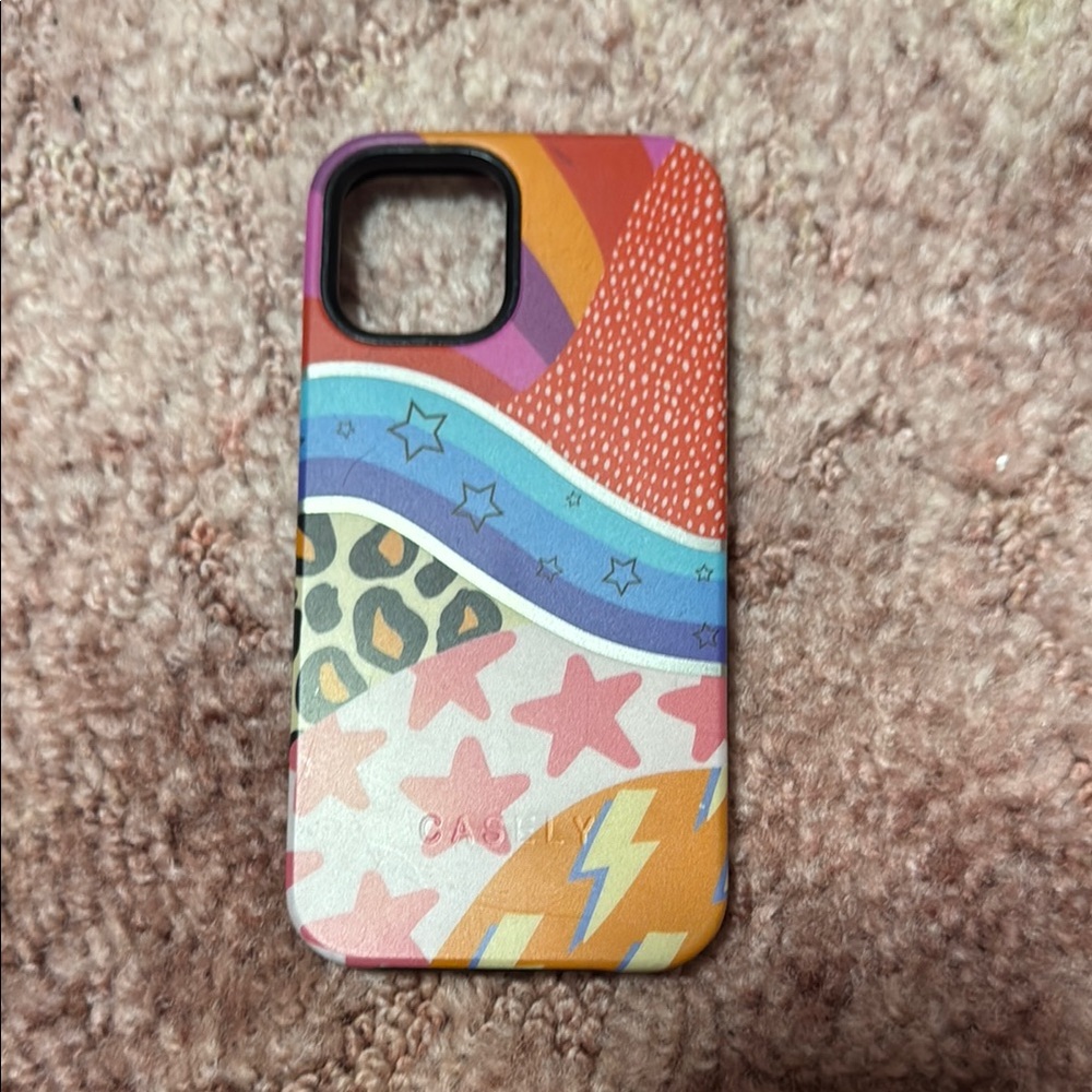 Red and Orange Abstract iPhone 12 Case with Matte Finish